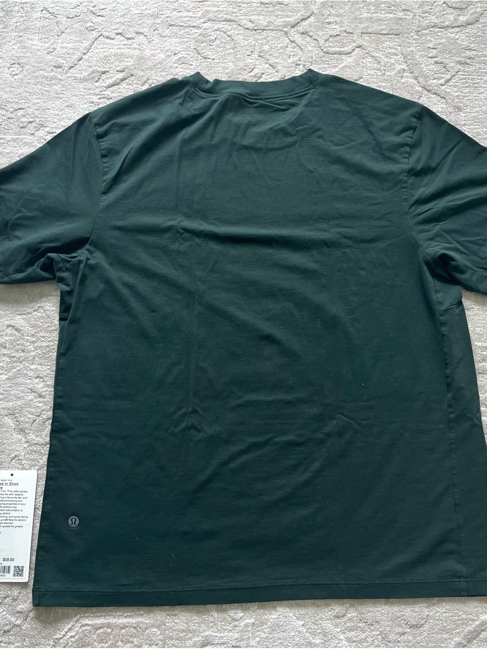 lululemon athletica Men's Crew Tee - Deep Forest Green - Picture 2 of 3